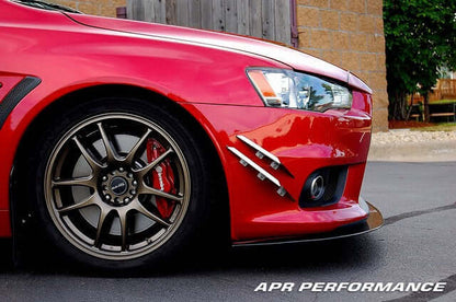 APR Carbon Fiber Wind Splitter With Rods - Mitsubishi Evo 10 2008 - 2016