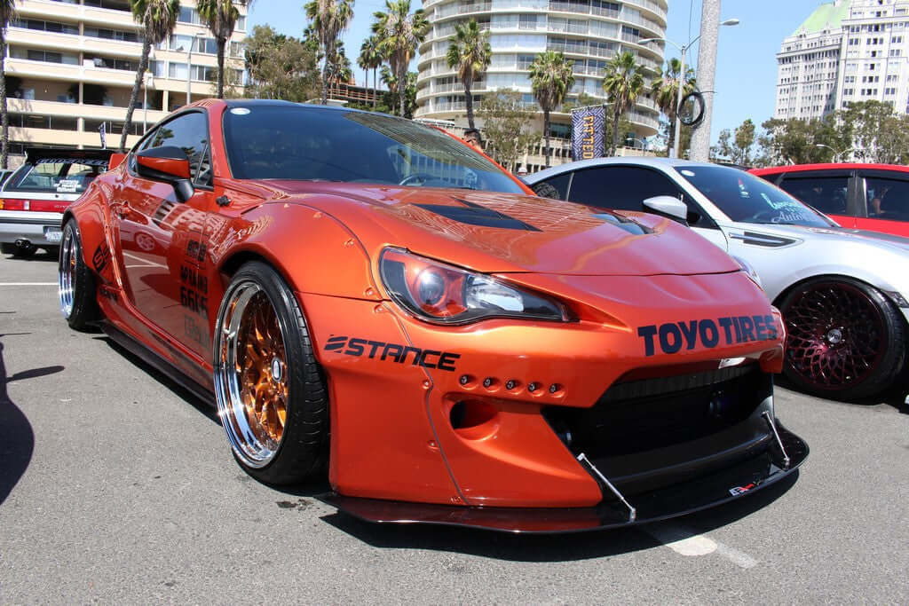 APR Carbon Fiber Wind Splitter With Rods - Subaru BRZ Rocket Bunny  Ver. II  2013 - 2016