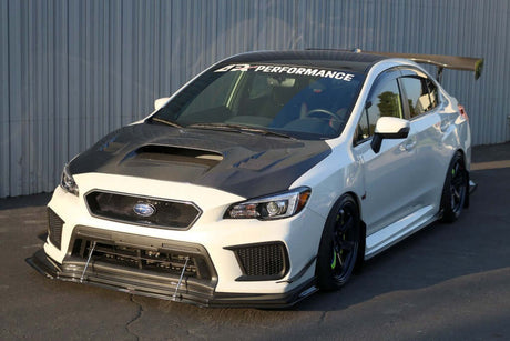 APR Carbon Fiber Wind Splitter With Rods - Subaru WRX/STI W/APR Airdam 2018 - 2021 - FD Racing