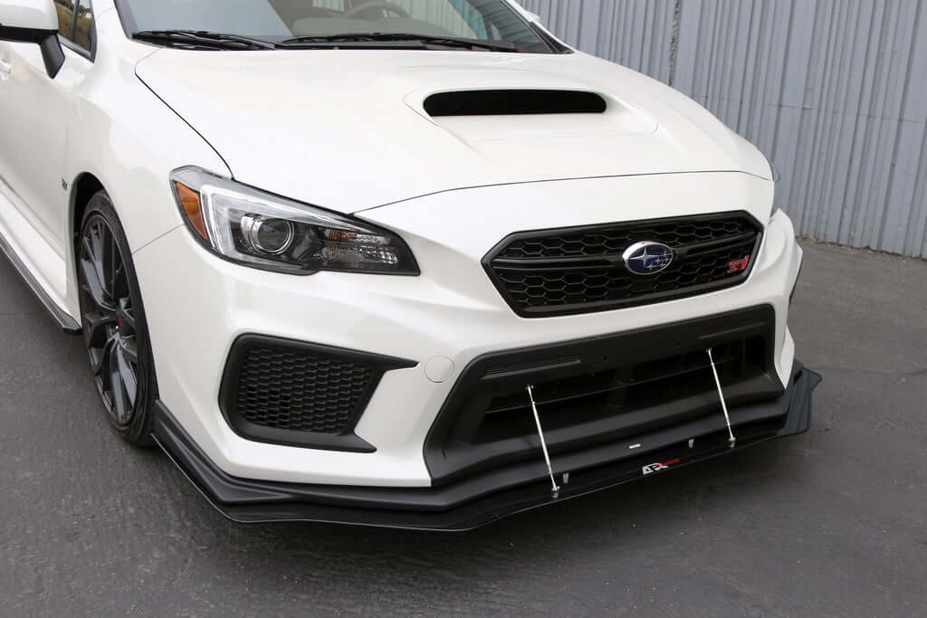 APR Carbon Fiber Wind Splitter With Rods - Subaru WRX/STI W/Factory Lip 2018 - 2021