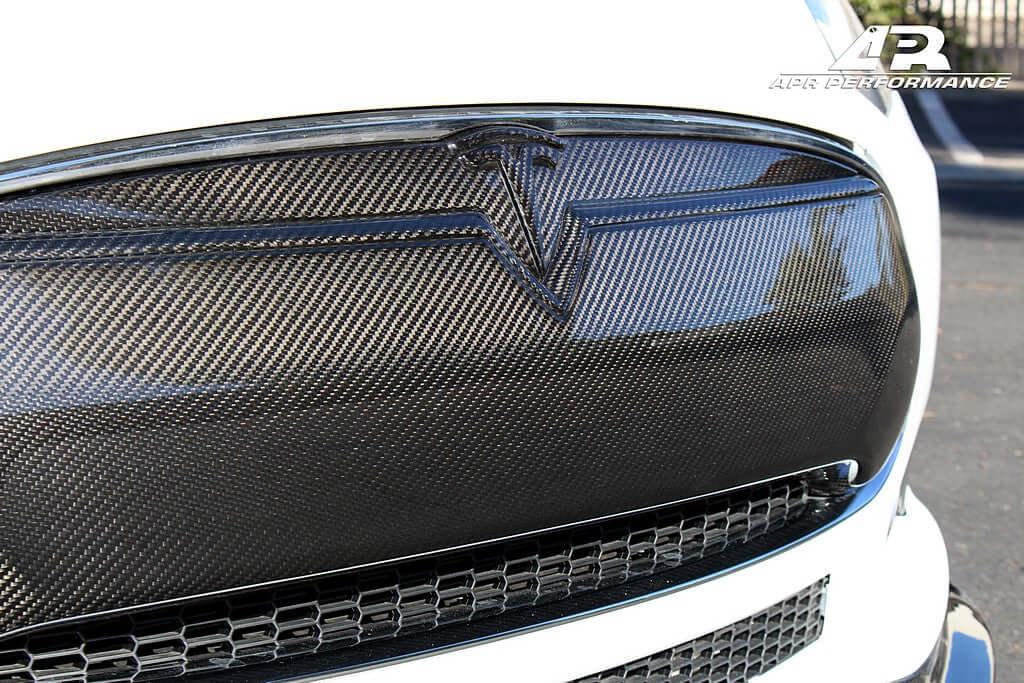 APR Carbon fiber Front Grill - Tesla Model S 2012 - up - FD Racing