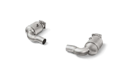 Akrapovic Link Pipe Set w Cat (SS) - Porsche 911 Turbo / Turbo S (991.2) 2016 - 2019