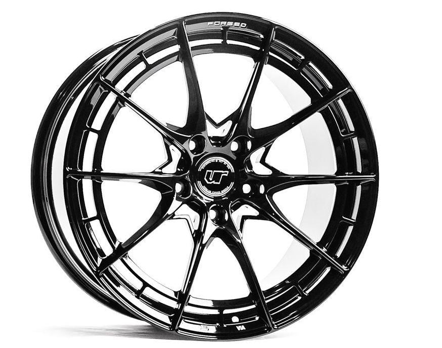 VR Forged D03-R Wheel Package Porsche 991 Turbo 20x9.0 20x12.0 Gloss Black - FD Racing