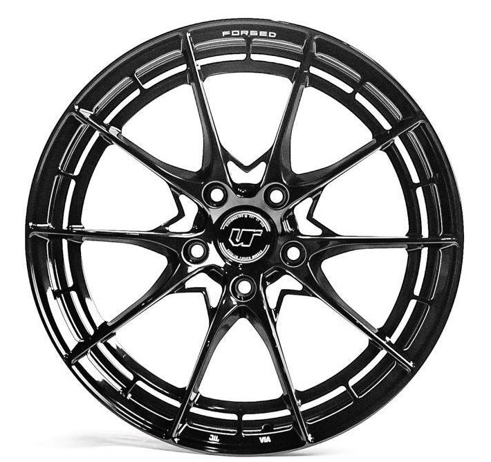 VR Forged D03-R Wheel Package Porsche 991 Turbo 20x9.0 20x12.0 Gloss Black - FD Racing