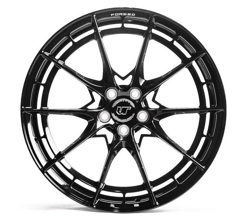 VR Forged D03-R Wheel Package Tesla Model S Plaid 21x9.5 21x10.5 Gloss Black - FD Racing