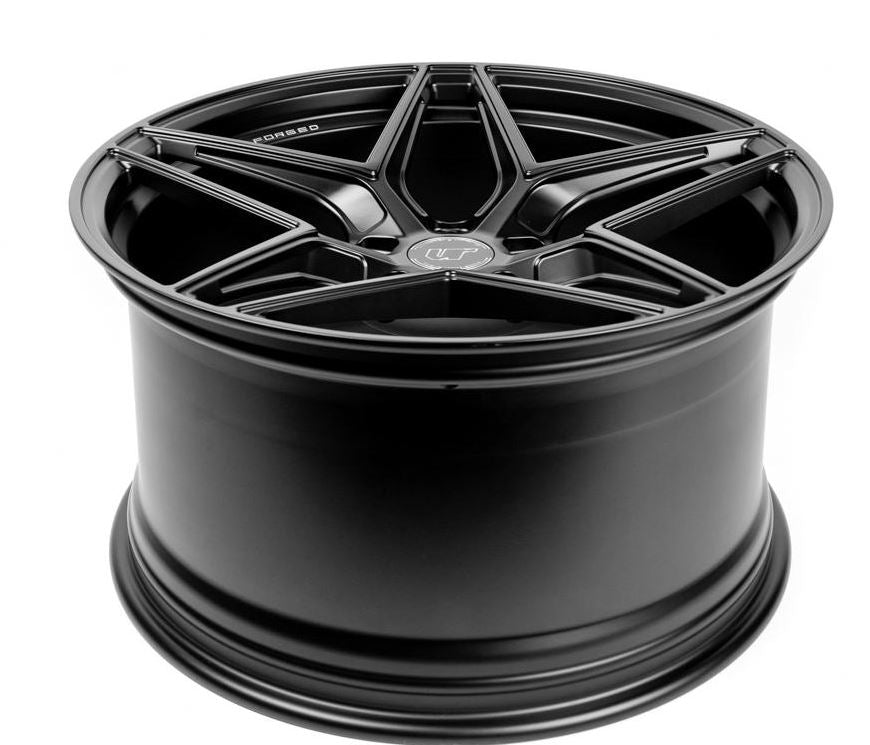 VR Forged D04 Wheel Package Porsche Taycan 21x9.5 21x11.5 Matte Black - FD Racing