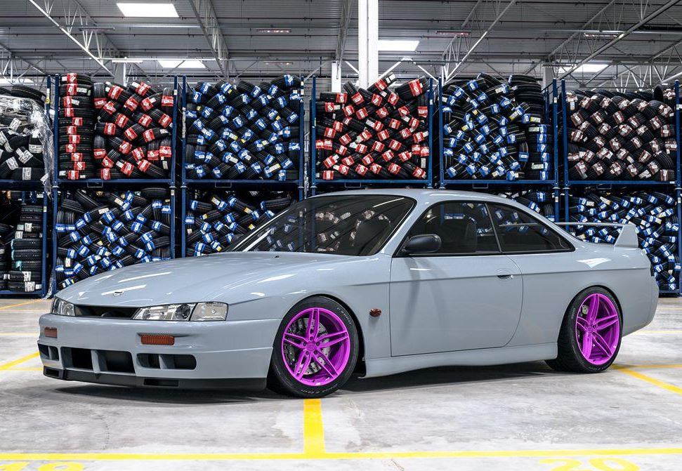 VR Forged D10 Wheel Package Nissan 240SX S13 S14 17x9 +22 | 18x9.5 +12 Drift Spec Fluorescent Pink - FD Racing