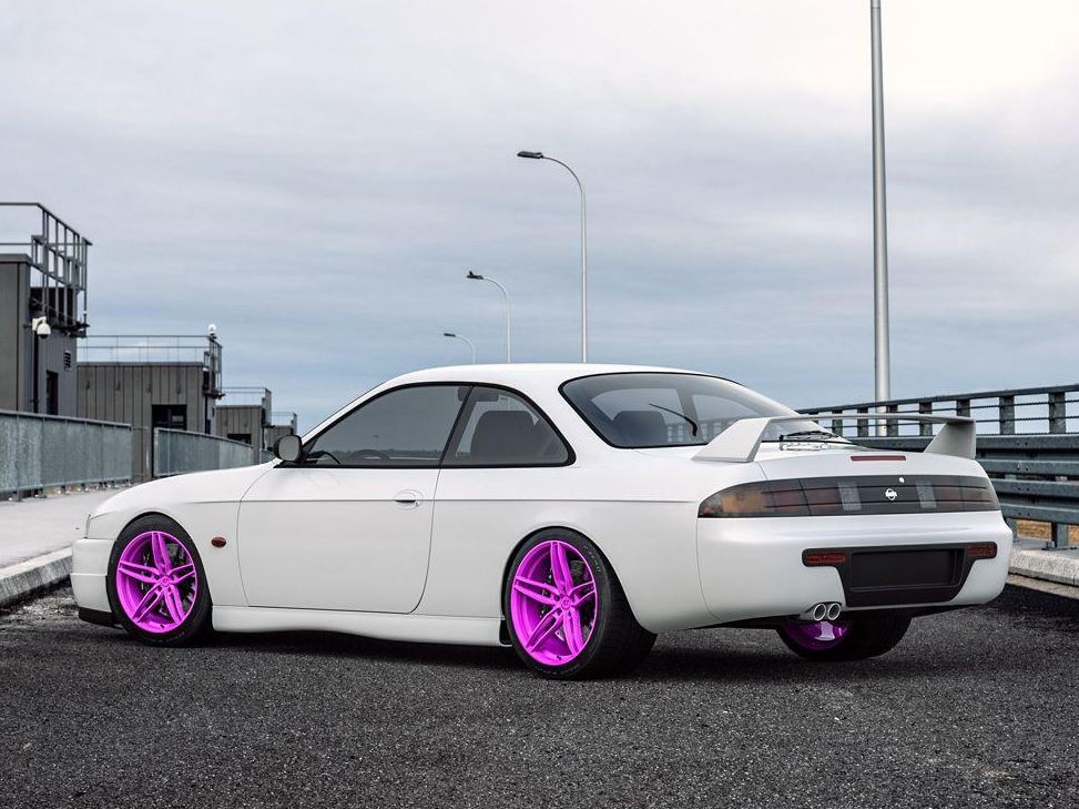 VR Forged D10 Wheel Package Nissan 240SX S13 S14 17x9 +22 | 18x9.5 +12 Drift Spec Fluorescent Pink - FD Racing