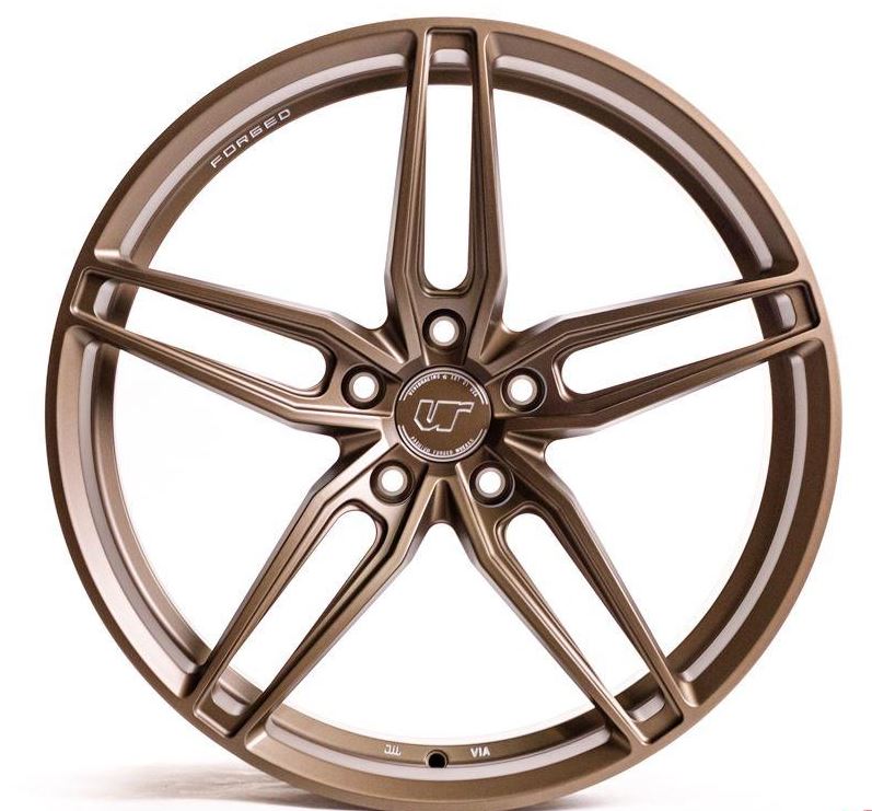 VR Forged D10 Wheel Package Porsche Taycan 22x10 22x11.5 Satin Bronze - FD Racing