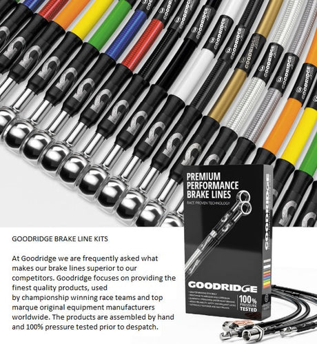 Goodridge Stainless Steel Brake Hose Kit - Volvo V60 I (155,157)  (17” Wheels) D5 2.4 Inc AWD 158KW/215HP - FD Racing