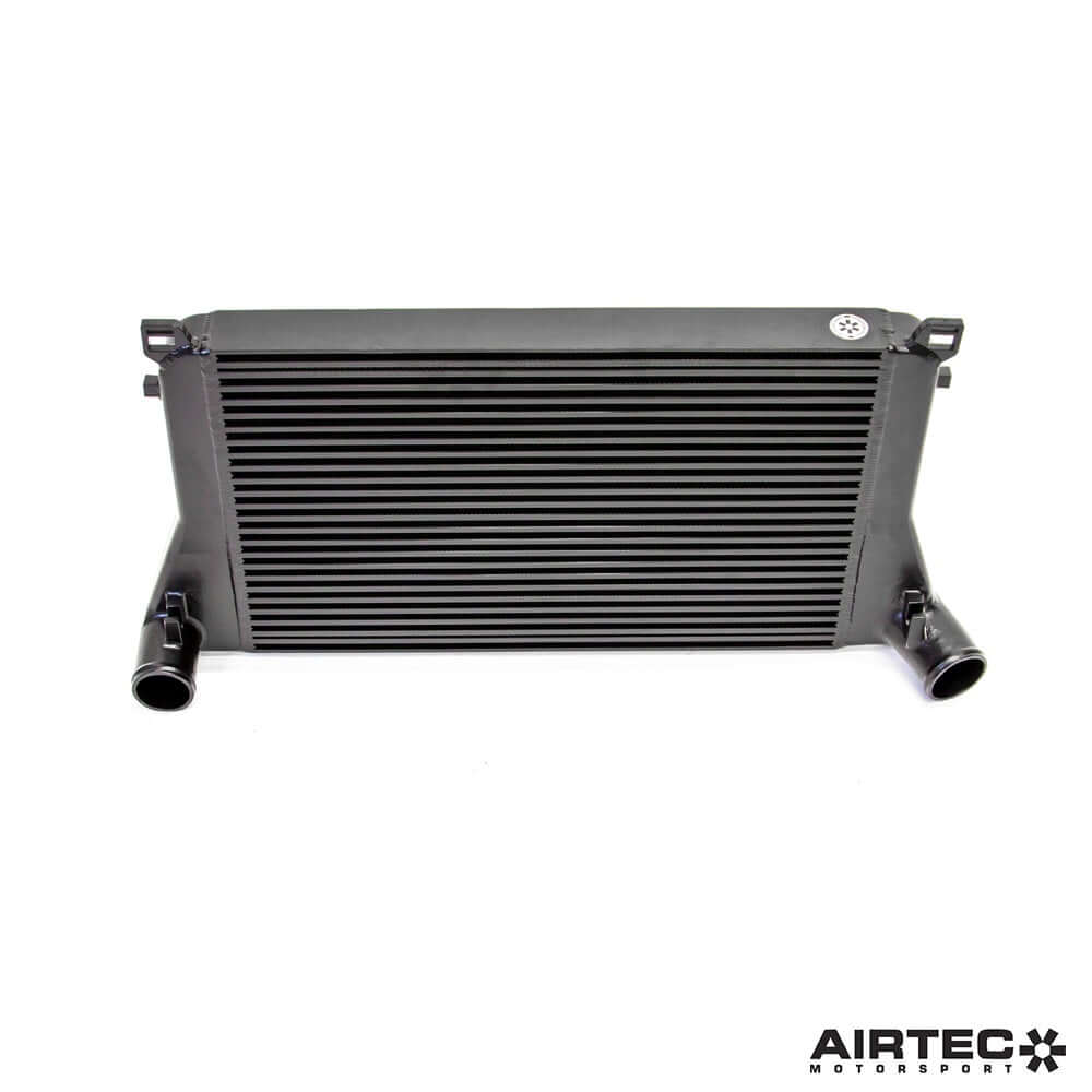 Angled view emphasizing the advanced cooling fin design of the Intercooler Upgrade