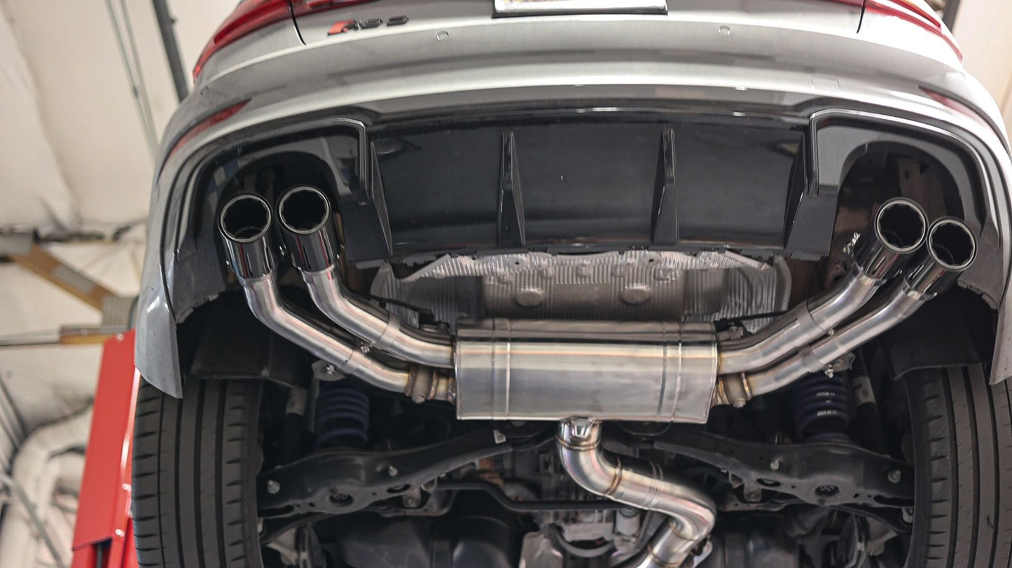 VR Performance Audi RS3 8V Stainless Valvetronic Exhaust System with Carbon Tips