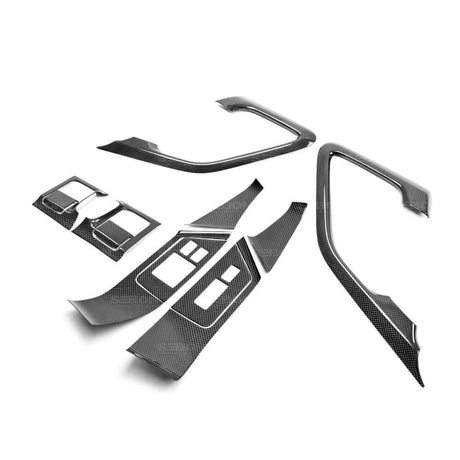 CARBON FIBRE INTERIOR DOOR TRIM SET FOR 2009-2016 NISSAN GT-R - 12 PCS