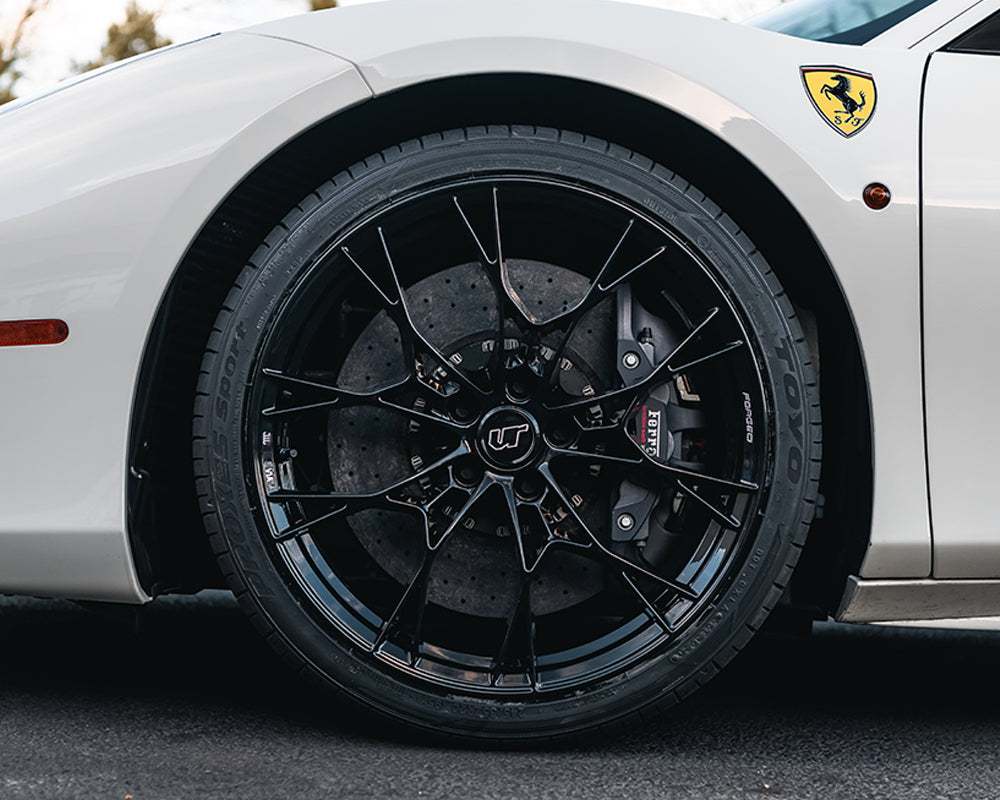 VR Forged D01 Wheel Package Ferrari 488 20x9.0 21x12 Gloss Black - FD Racing